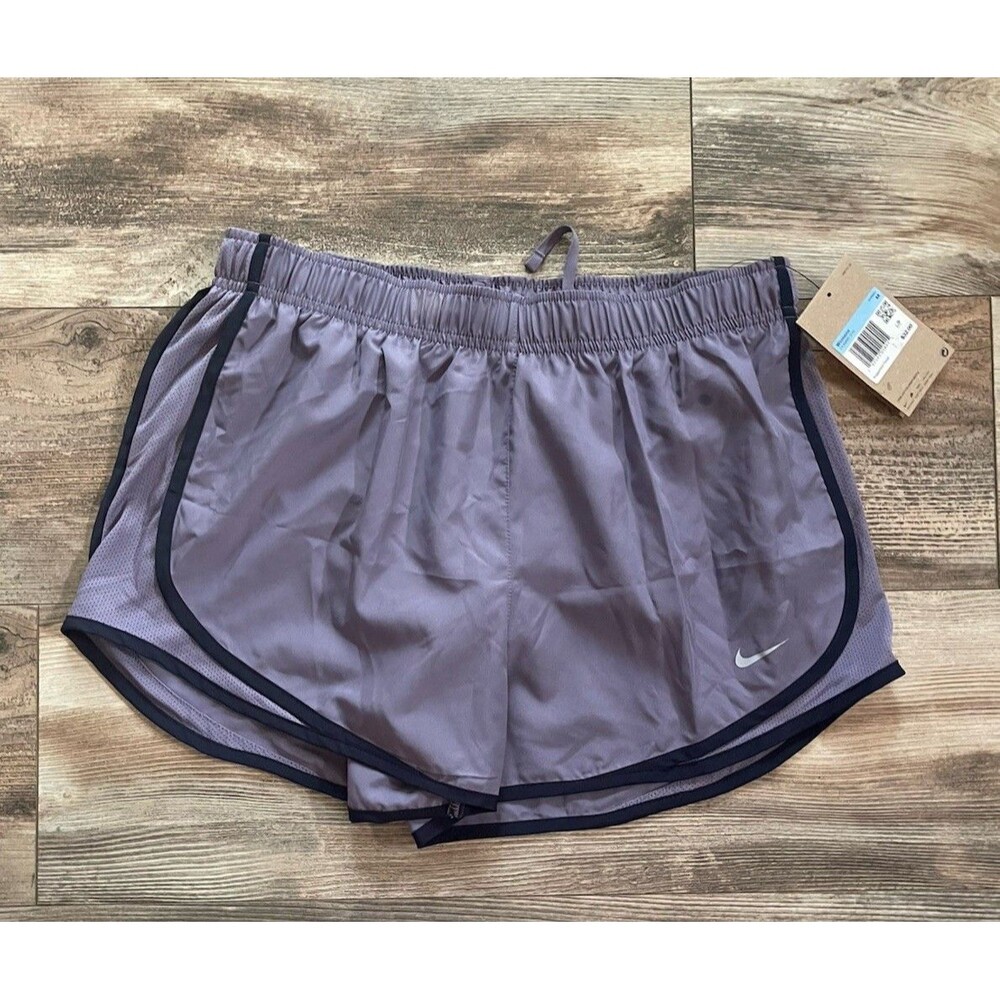 NWT Women's Nike Dri-Fit Athletic Purple Drawstring Shorts Size Large Running